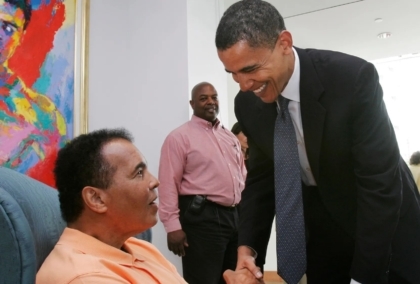 Muhammad Ali and President Barack Obama