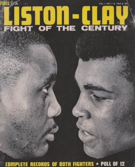 Liston-Clay magazine published by Complete Sports Publications, Inc. in anticipation of the then upcoming, February 25 World Heavyweight Title fight.