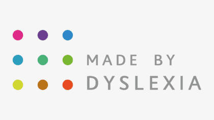 Logo for "Made by Dyslexia" global charity