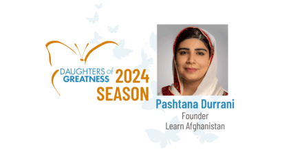 Daughters of Greatness - Pashtana Durrani banner with picture