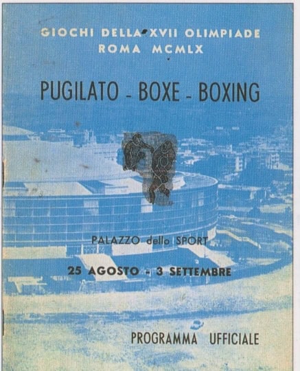 Photo of boxing program from 1960 Rome Olympics