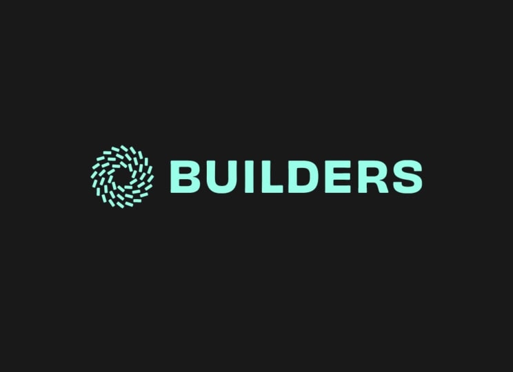 Builders Movement logo on dark green background