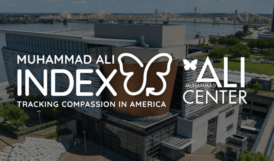 Photo of the Muhammad Ali Center with Muhammad Ali Index and Muhammad Ali Center logos superimposed on top