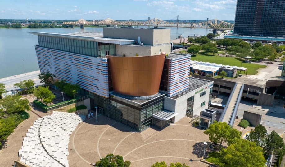 Aerial photo of the Muhammad Ali Center