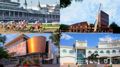 Photos of Muhammad Ali Center, Churchill Downs, Kentucky Derby Museum, and Louisville Slugger Museum