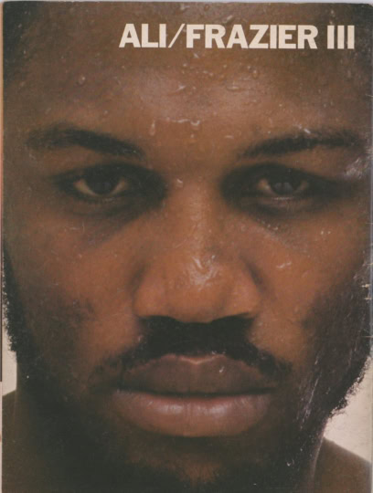 Magazine cover featuring close up of Joe Frazier's face