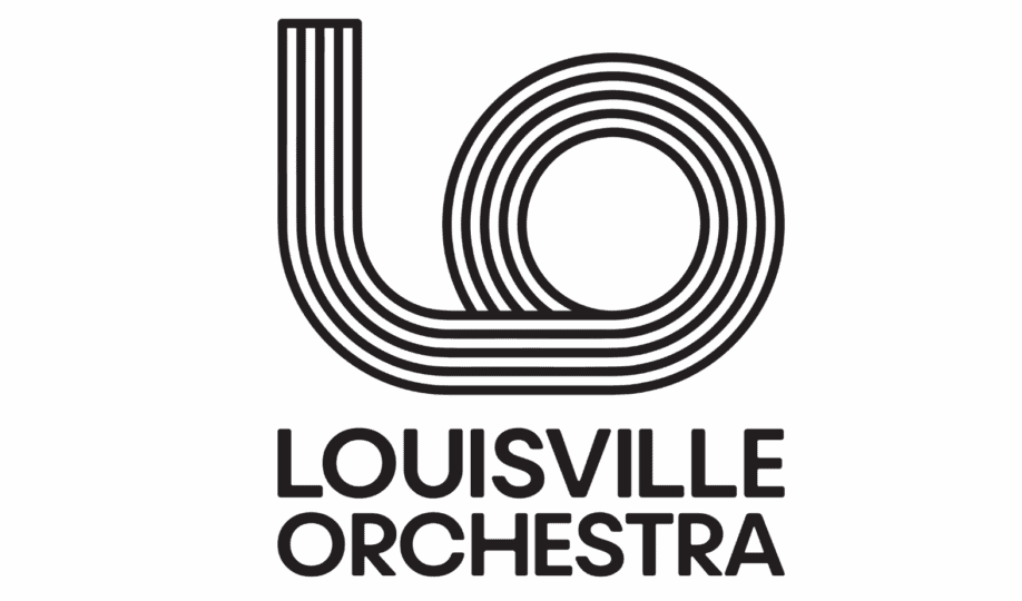 Black and white Louisville Orchestra logo