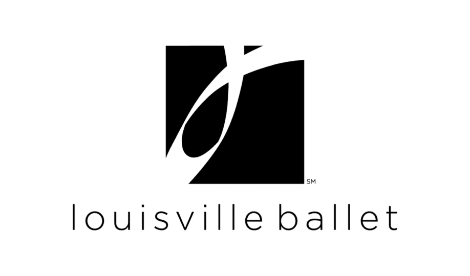 Black and white Louisville Ballet logo