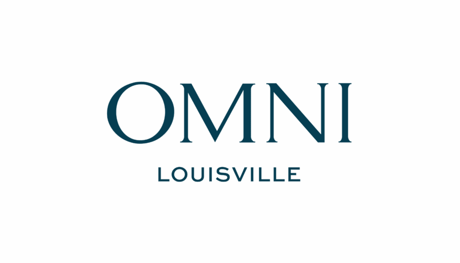 Omni Hotel wordmark logo in dark blue