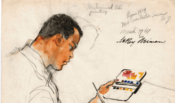 Artwork of Muhammad Ali painting