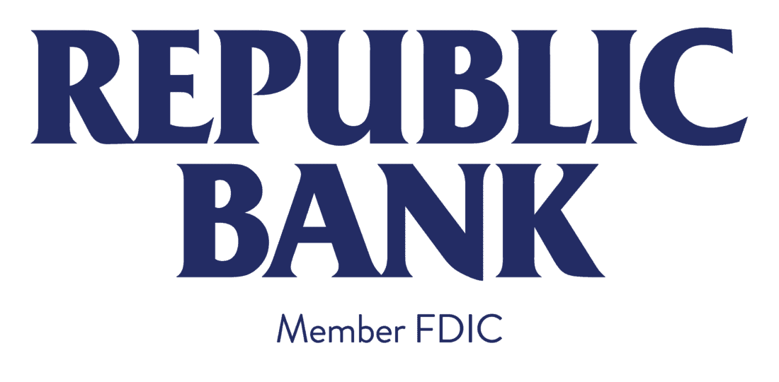 Republic Bank logo in blue with text 